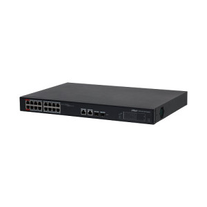 DAHUA PoE slēdžis 100Mbps 16+2G uplink S4101-16ET2GF-240-C