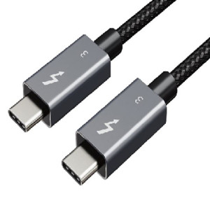 Kabelis Thunderbolt 3, Type C - Type C, 40Gbps, 100W, 20V/5A, 5K/60Hz, 2m