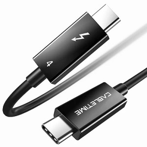 Kabelis Thunderbolt 4, USB-C uz USB-C, 40Gbps, 100W, 20V/5A, 8K/60Hz, 1,8m