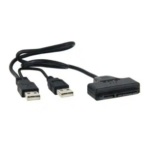 USB 2.0 Type-A - SATA 7+15Pin kabelis