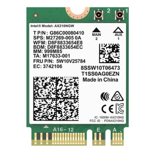 Wi-Fi 6E un Bluetooth M.2 adaptieris, 3000Mbps, 2,4GHz, 5GHz, 6GHz