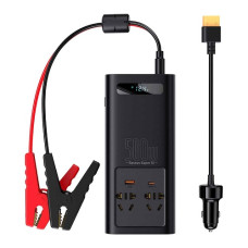 BASEUS Auto invertors SuperSi 12V-220V, 500W, 2x AC, 1x USB-A, 1x USB-C