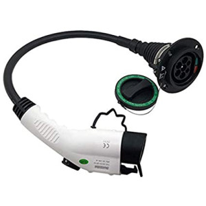Duosida elektroauto kabeļa adapters, Type 1 (sieviešu) - Type 2 (vīriešu)