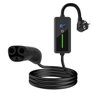 TESLA NACS elektroauto uzlādes stacija - Schuko (220V), 8-16A, 3.5kW, 1-fāze, 5m