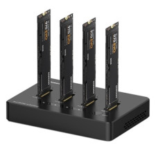 SSD 4 vietu dokstacija M.2 NVME, USB-A, USB-C