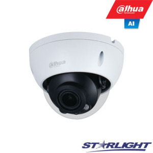 DAHUA IP kamera AI 5M 2K dome STARLIGHT, LXIR 40m 5MP(2592x1944) 20fps, 2.7mm-13.5mm,..