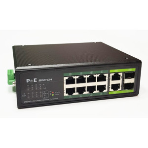 PoE slēdzis 8ch 100Mbps +2G uplink 2 SFP