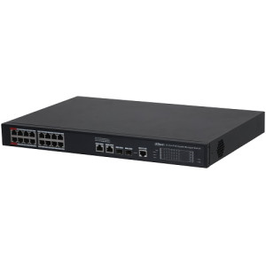 DAHUA PoE slēdzis 100Mbps 16+2G uplink S4220-16GT-190