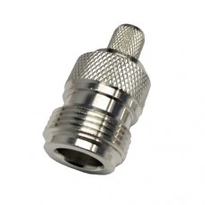 N-female Crimp Connector for RG6 Cable