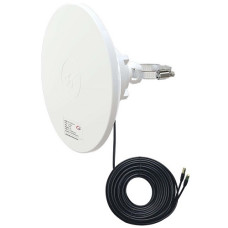5G / LTE / CBRS 2x2 MIMO šķīvja antena, 1,7–4,2 GHz, 2x 12 dBi, IP67