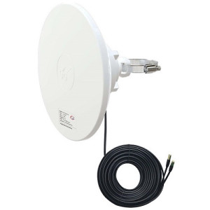 5G / LTE / CBRS 2x2 MIMO šķīvja antena, 1,7–4,2 GHz, 2x 12 dBi, IP67